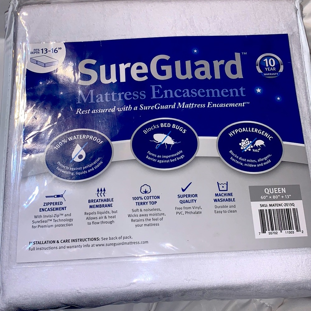 BRAND NEW SureGuard Mattress Encasememt